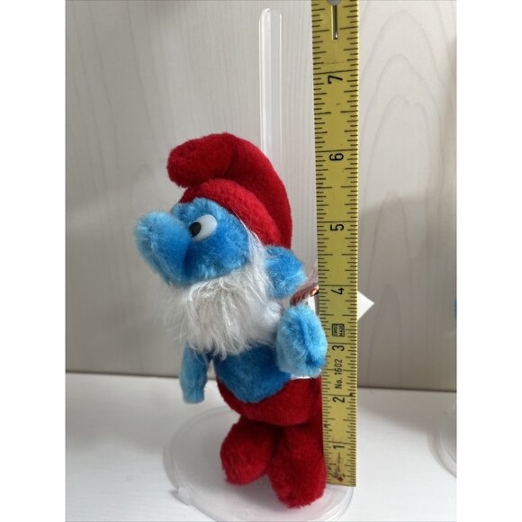Vintage Smurfs Plush Lot Papa Cowboy Police Baby 1981–1983 Ganz Applause Peyo - Picture 3 of 16
